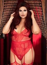 Red devil tranny slut Bailey Jay is back with some more play time with her hot body and big cock